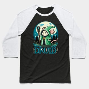 Druid Mouse Under the Moon Baseball T-Shirt